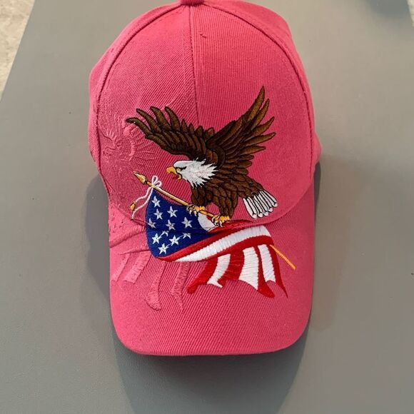 Pink USA Patriotic July 4  Hat New - Picture 1 of 3